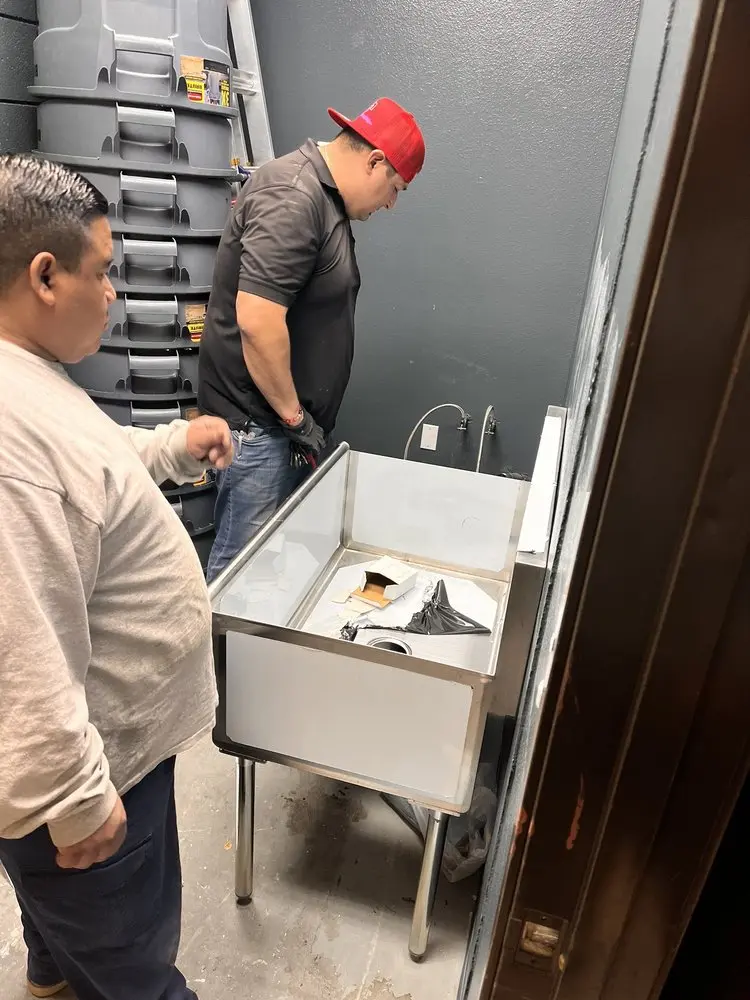 Commercial plumbing and sink installation in Sunset